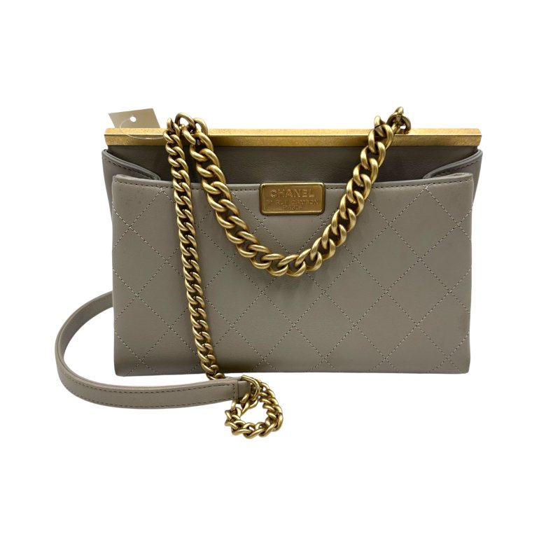 【美收精品】CHANEL 灰色康朋鏈條肩背包 C-４【隔月月中將轉賣至日本 上架期限30天】-1