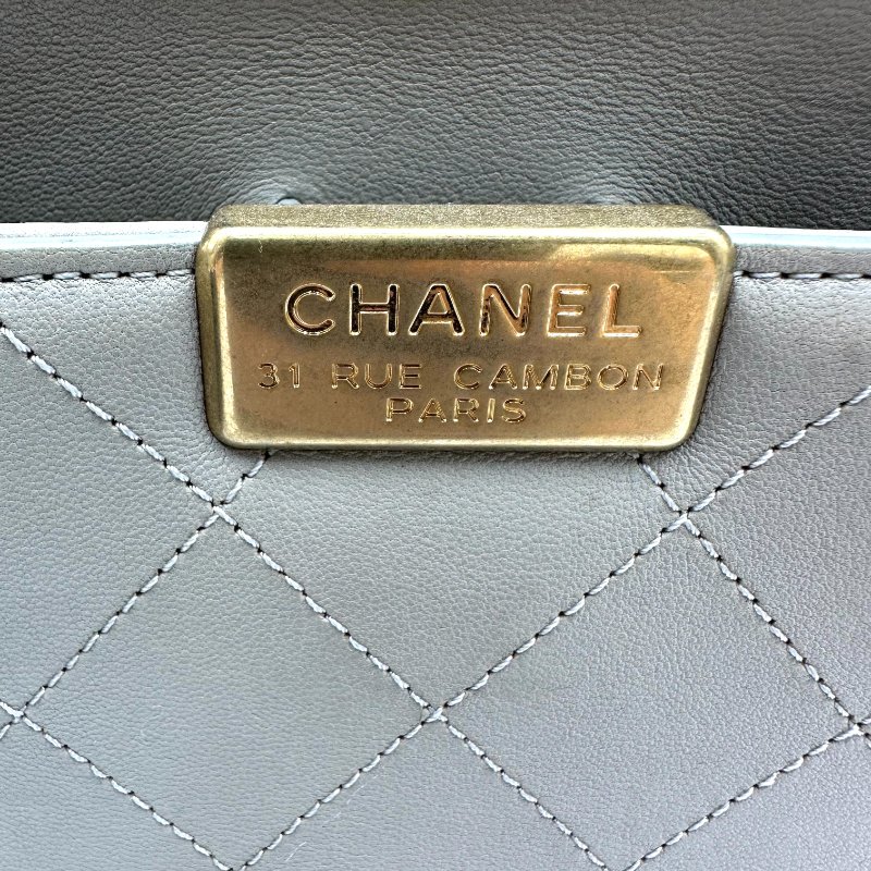 【美收精品】CHANEL 灰色康朋鏈條肩背包 C-４【隔月月中將轉賣至日本 上架期限30天】-10
