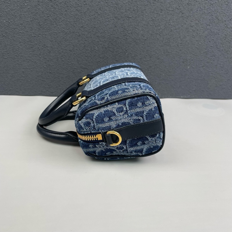 Dior迪奧 丹寧牛仔Groove迷你波士頓包 尺寸約16.5*9*7.5cm。-2