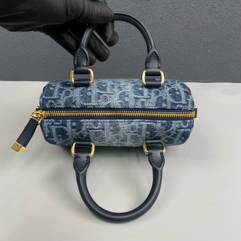 Dior迪奧 丹寧牛仔Groove迷你波士頓包 尺寸約16.5*9*7.5cm。-5
