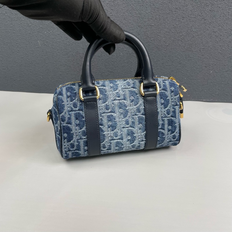 Dior迪奧 丹寧牛仔Groove迷你波士頓包 尺寸約16.5*9*7.5cm。-8