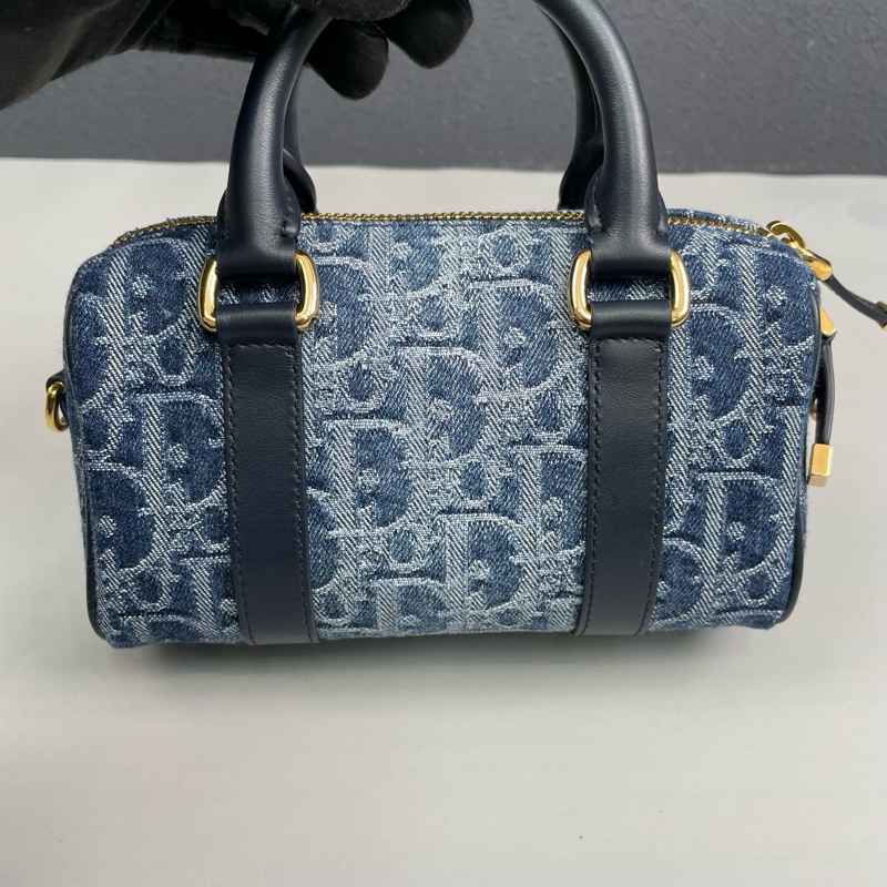 Dior迪奧 丹寧牛仔Groove迷你波士頓包 尺寸約16.5*9*7.5cm。-9