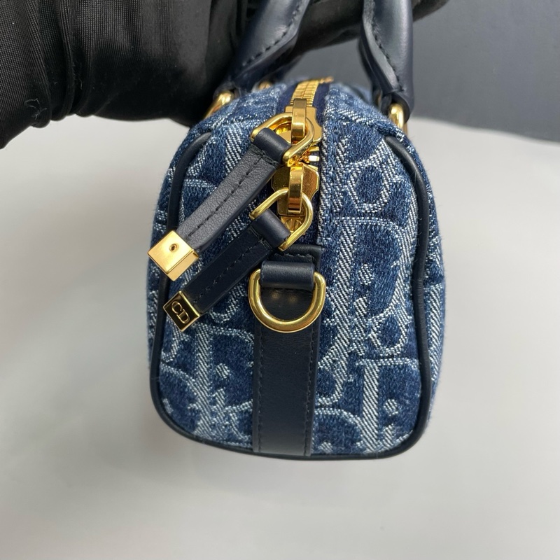 Dior迪奧 丹寧牛仔Groove迷你波士頓包 尺寸約16.5*9*7.5cm。-11