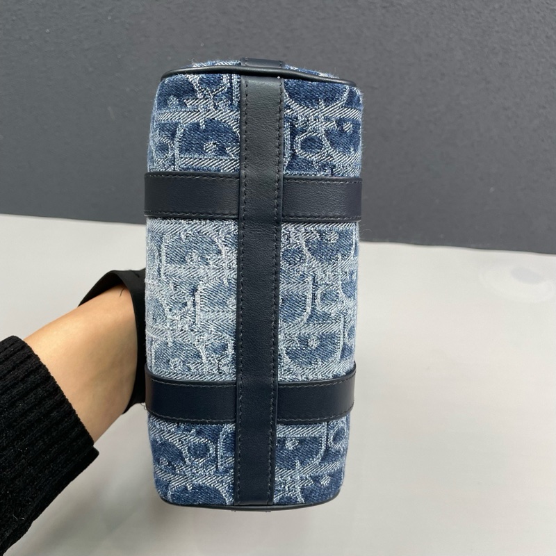 Dior迪奧 丹寧牛仔Groove迷你波士頓包 尺寸約16.5*9*7.5cm。-13