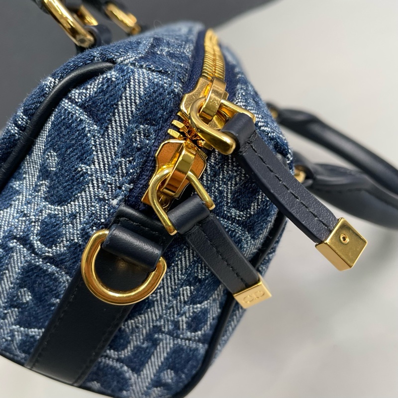 Dior迪奧 丹寧牛仔Groove迷你波士頓包 尺寸約16.5*9*7.5cm。-16