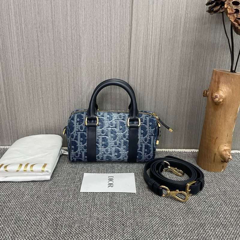 Dior迪奧 丹寧牛仔Groove迷你波士頓包 尺寸約16.5*9*7.5cm。-27