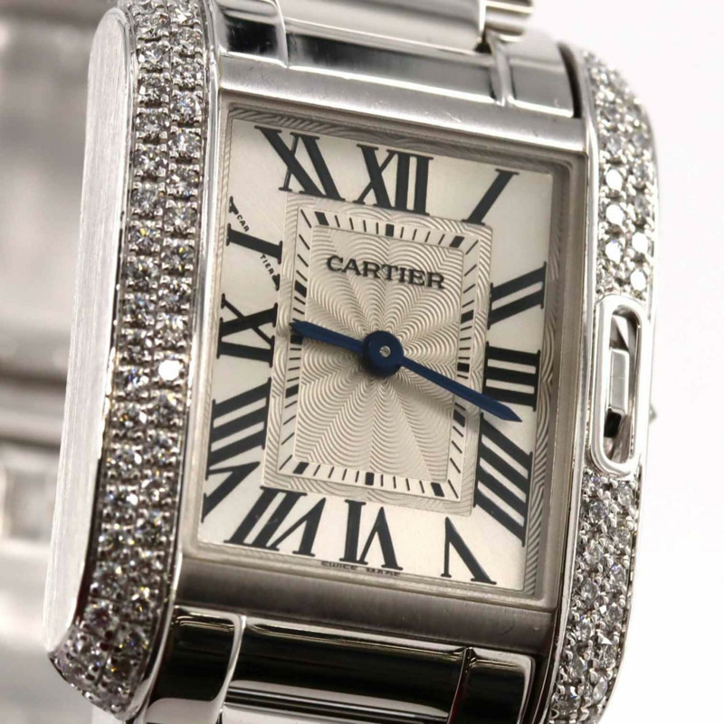 卡地亞 Tank Anglaise SM WG 2D WT100008 石英錶-4