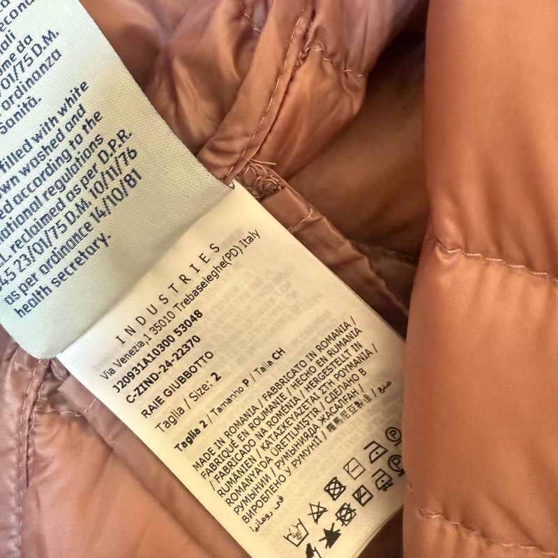 (現貨在台)Moncler raie 2碼羽絨粉色外套-7