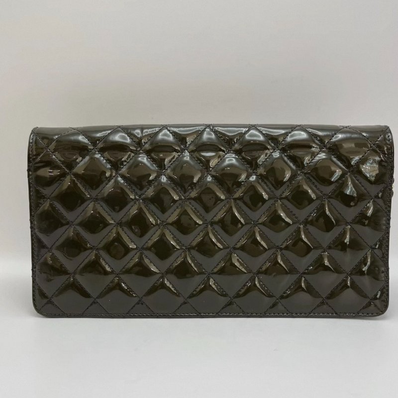 CHANEL漆皮WOC經典雙C扣肩背斜背鏈條包 26*14*6 98新配件保卡塵袋-4