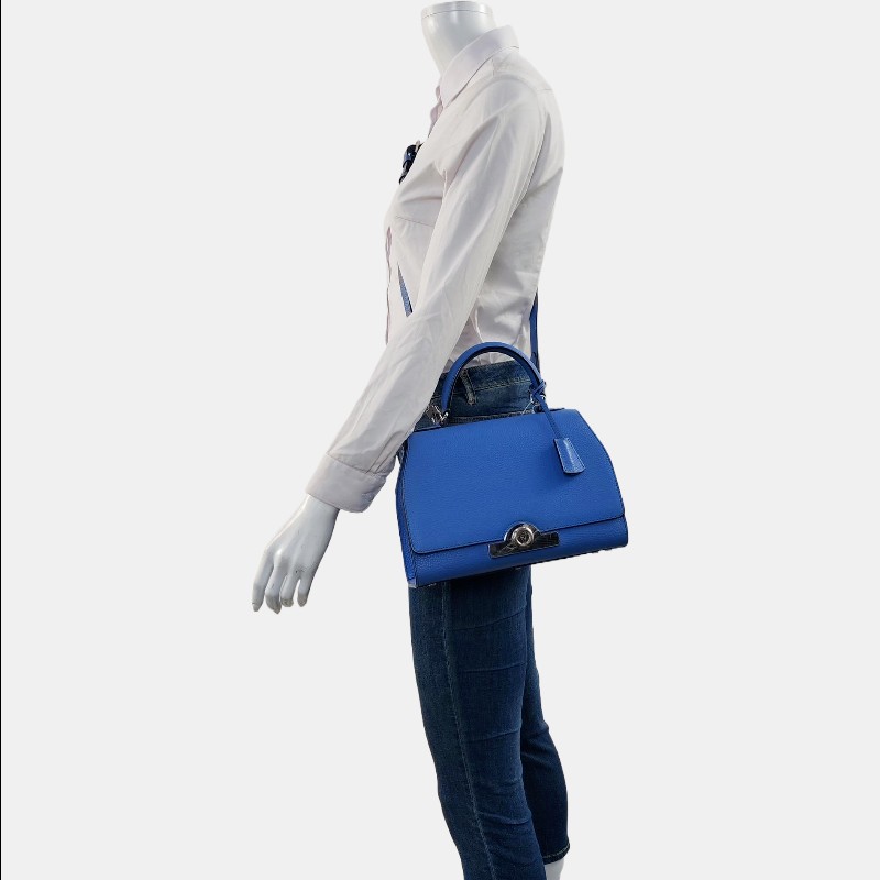 Moynat rejane中號 藍色牛皮肩背包斜背包-1