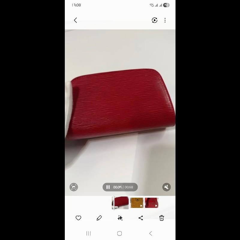 LV 中古水波紋紅色Pouch-6