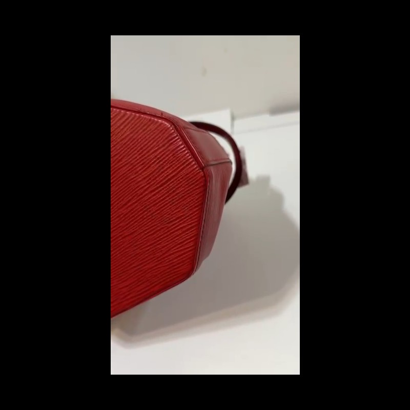 LV 中古紅色八角形水桶袋-7