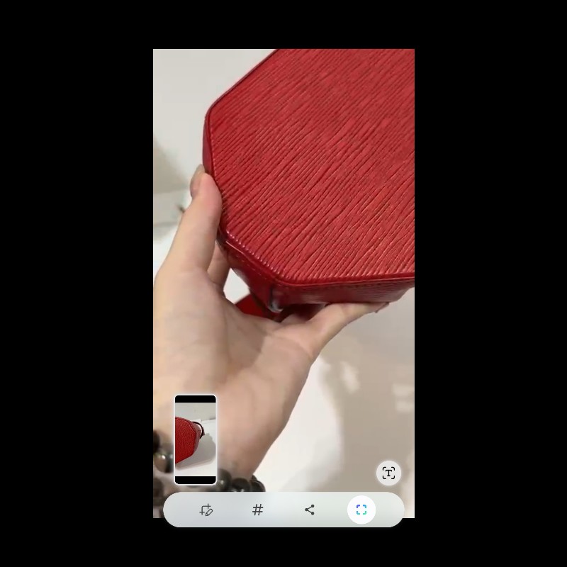 LV 中古紅色八角形水桶袋-8