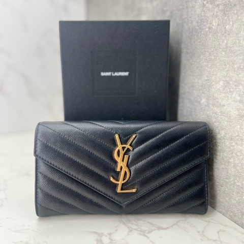 💗香緹國際精品💗 YSL 聖羅蘭 魚子醬長夾