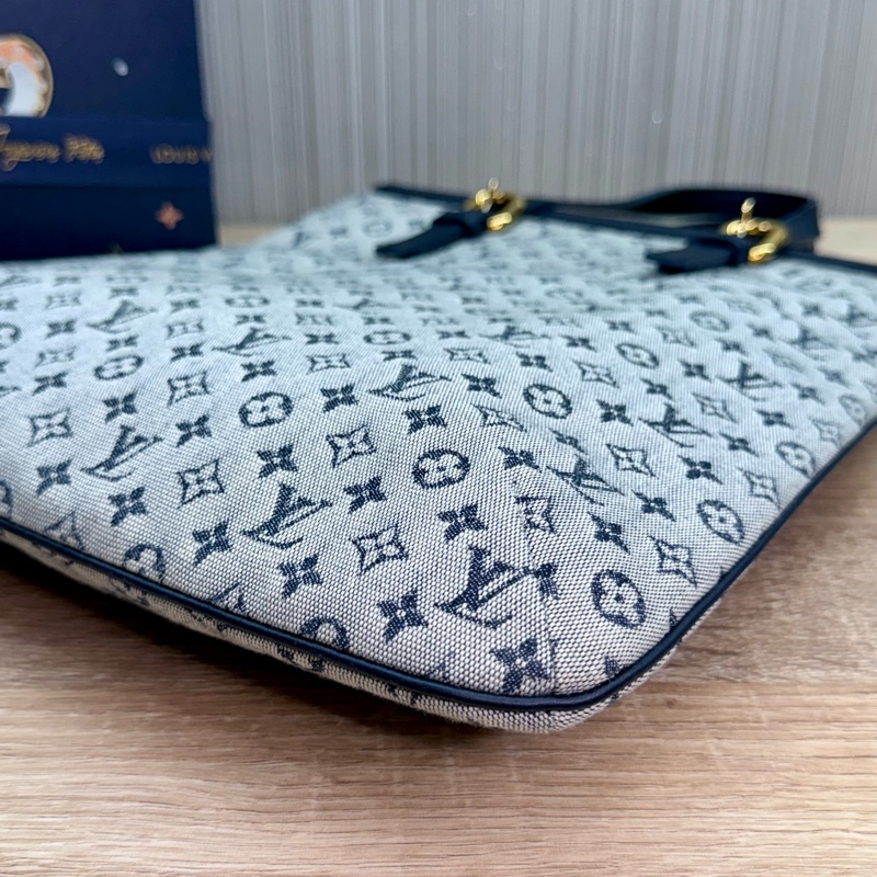 LV M92208 藍色單寧牛仔手提兩用琴譜包托特包-13