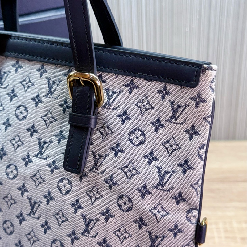 LV M92208 藍色單寧牛仔手提兩用琴譜包托特包-20