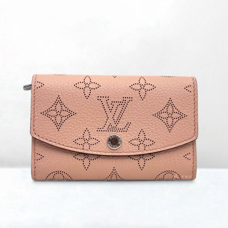 LV零錢包 粉色雷射洞洞零錢包M64050-0