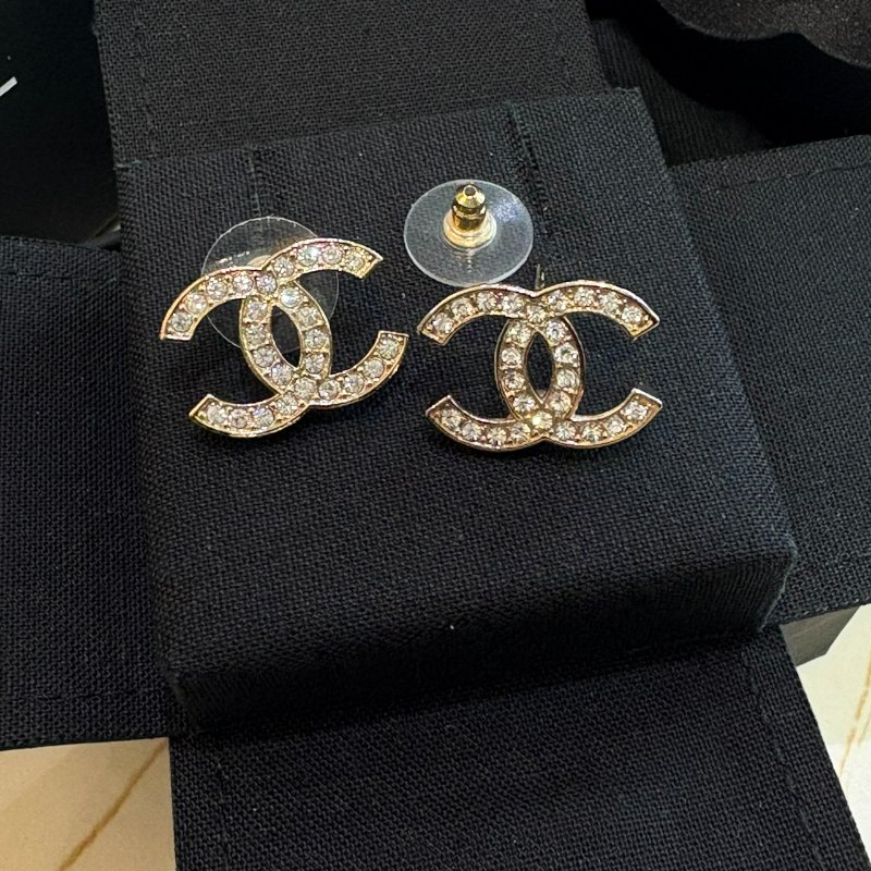 *SHIHNA名牌精品* CHANEL 經典的雙C標誌水晶耳環-3