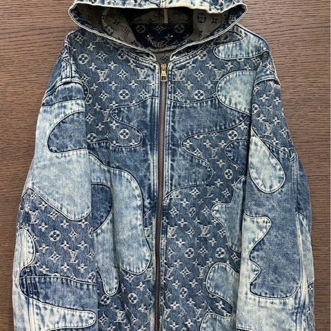 LV nigo牛仔連帽外套