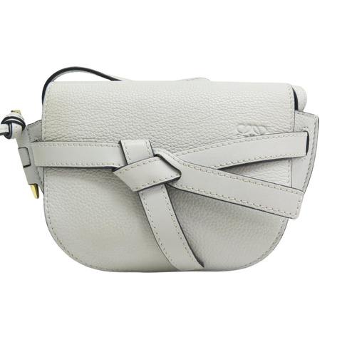 白灰色 牛皮 gate mini 肩背包【LOEWE 羅威】
