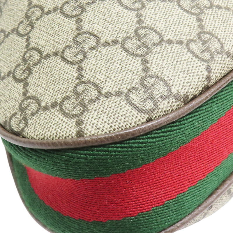 烏木色 雙G LOGO Supreme帆布 肩背包【GUCCI 古馳】 699409-8