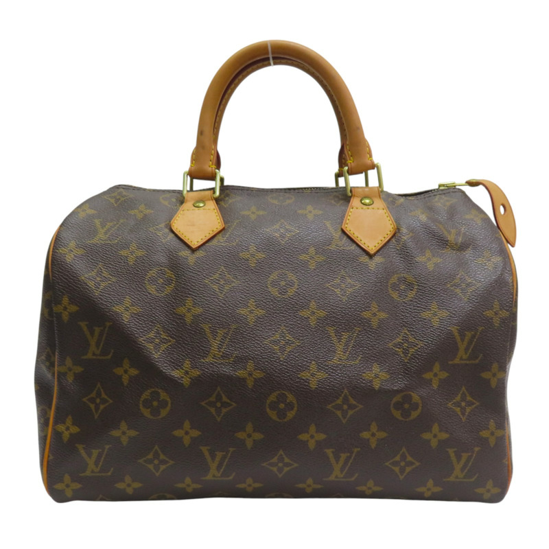棕色 原花 PVC塗層帆布 Speedy 30 手提包【LOUIS VUITTON LV 路易威登】 M41526-0