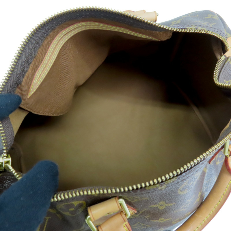 棕色 原花 PVC塗層帆布 Speedy 30 手提包【LOUIS VUITTON LV 路易威登】 M41526-4