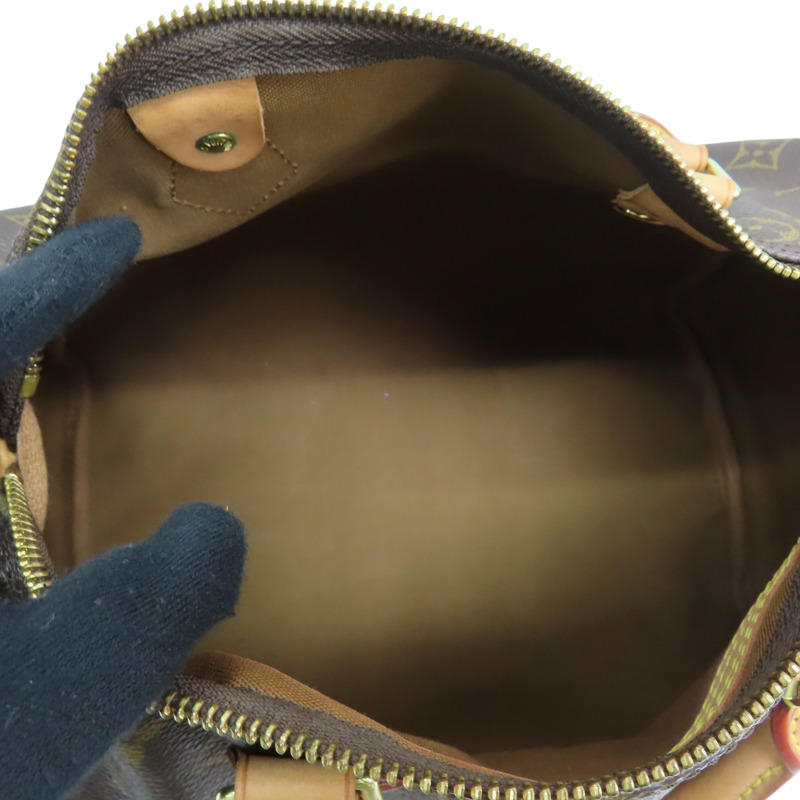 棕色 原花 PVC塗層帆布 Speedy 30 手提包【LOUIS VUITTON LV 路易威登】 M41526-5