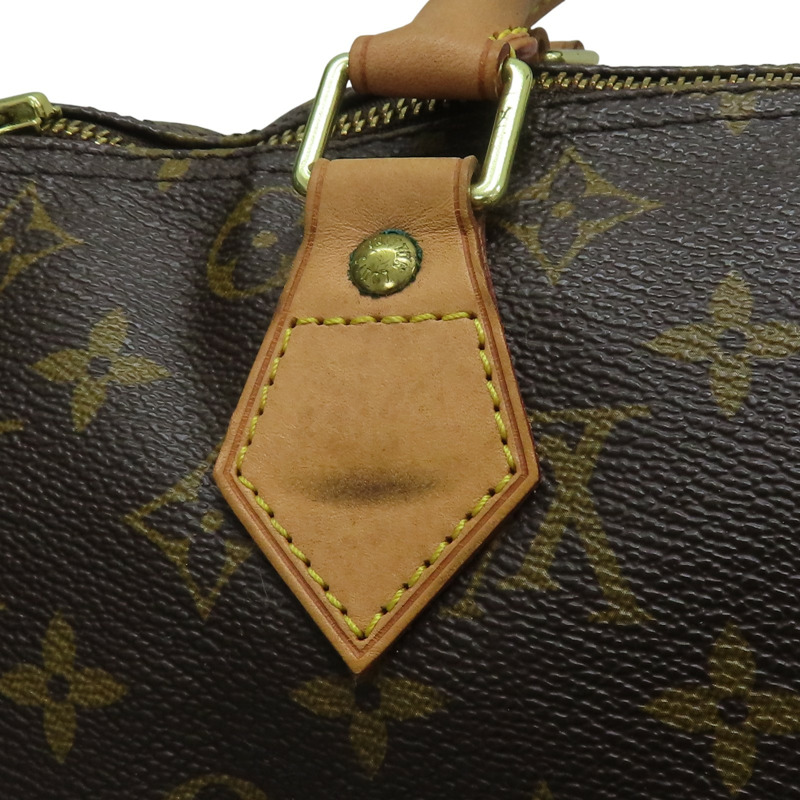 棕色 原花 PVC塗層帆布 Speedy 30 手提包【LOUIS VUITTON LV 路易威登】 M41526-17