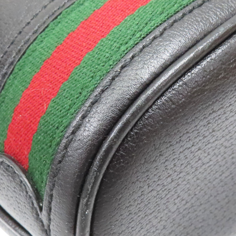 黑色 牛皮 Ophidia 水桶包 肩背包【GUCCI 古馳】 719884-9