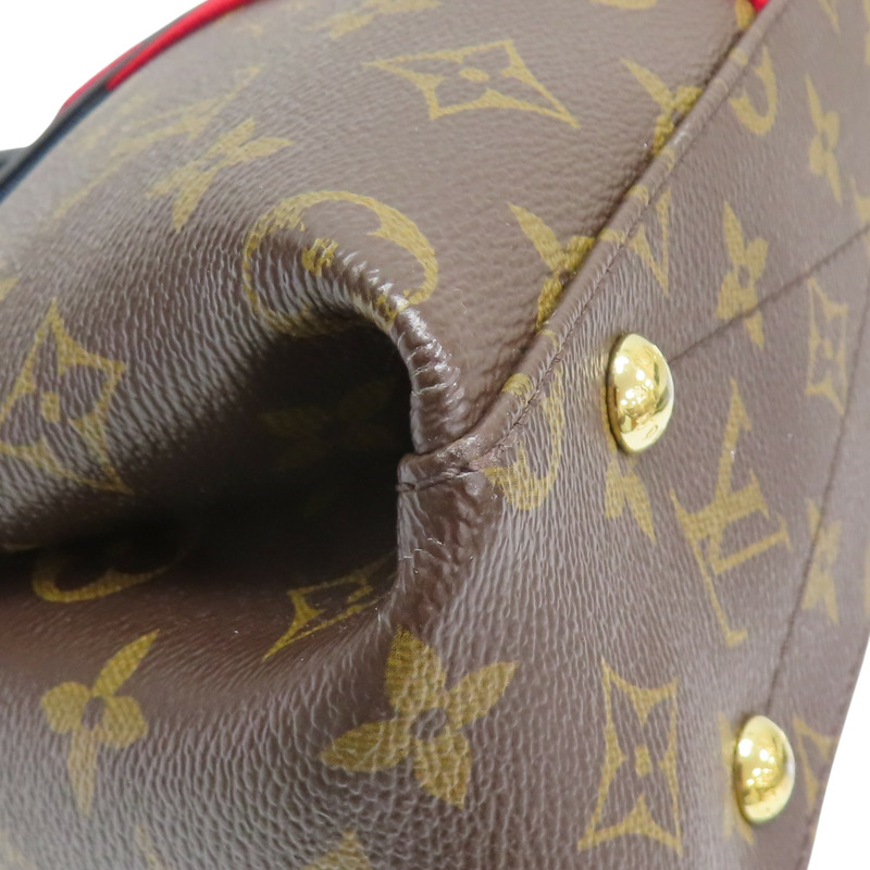 棕色 原花 帆布 藍紅 Georges BB 兩用包【LOUIS VUITTON LV 路易威登】 M43867-11