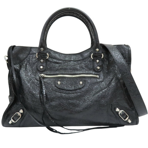 黑色 山羊皮 Le City 兩用包 銀釦【BALENCIAGA 巴黎世家】 797786