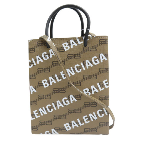 棕色 經典LOGO印花 紙袋包 兩用包【BALENCIAGA 巴黎世家】 693805