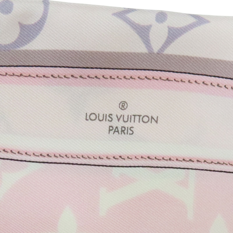 粉色 絲綢 CONFIDENTIAL 絲巾【LOUIS VUITTON LV 路易威登】-3