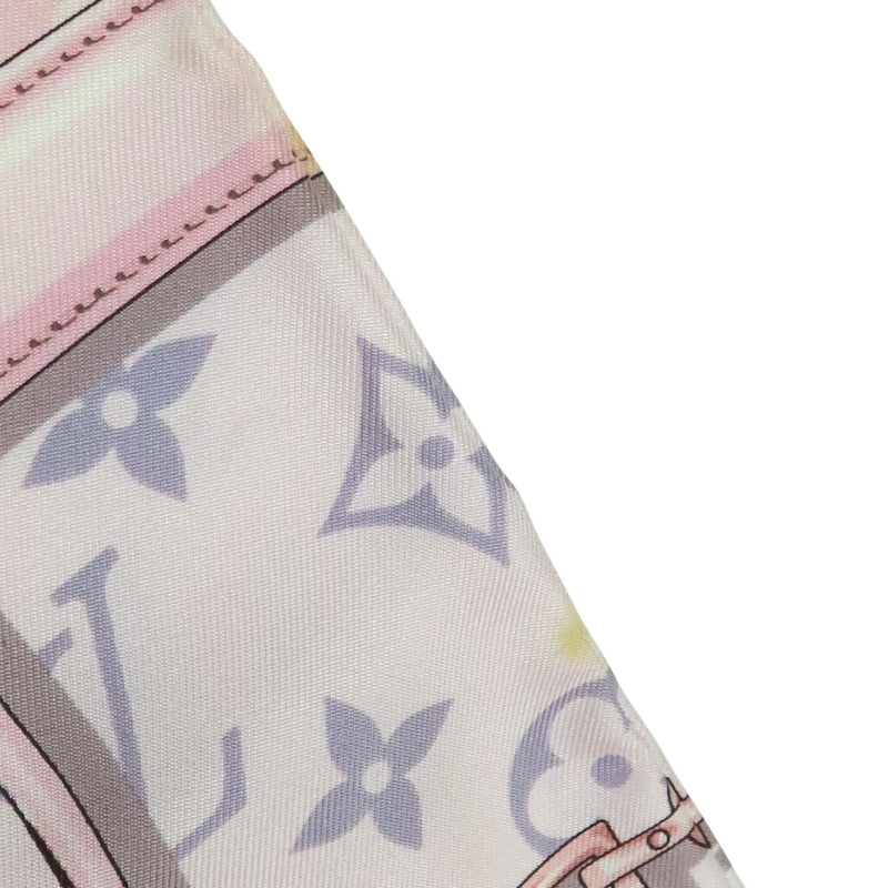 粉色 絲綢 CONFIDENTIAL 絲巾【LOUIS VUITTON LV 路易威登】-7