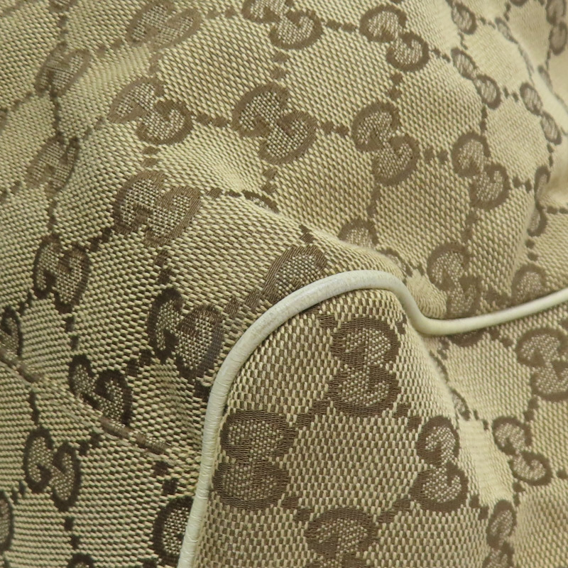 米色 緹花帆布 手提包【GUCCI 古馳】 211943-13