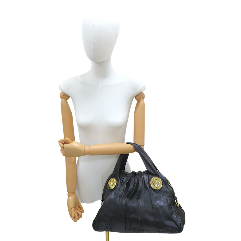 黑色 牛皮 Hysteria Hobo 肩背包【GUCCI 古馳】 197019-8