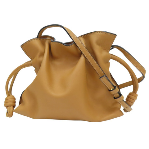 棕色 羊皮 Mini Flamenco 肩背包【LOEWE 羅威】 A411FC2