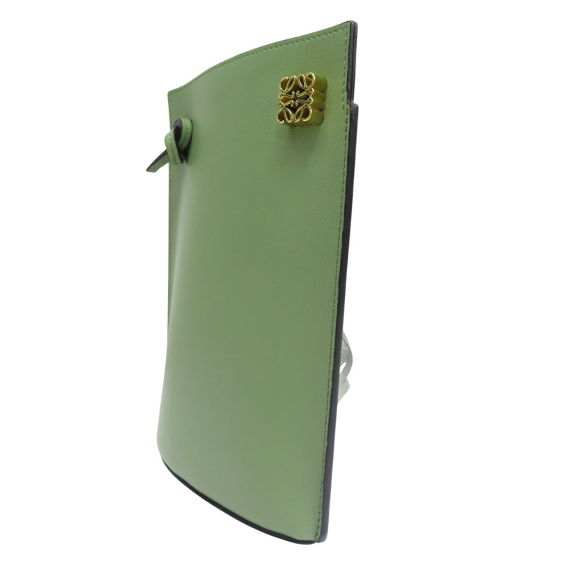 牛油果色 牛皮 Dice Pocket 肩背包【LOEWE 羅威】-2