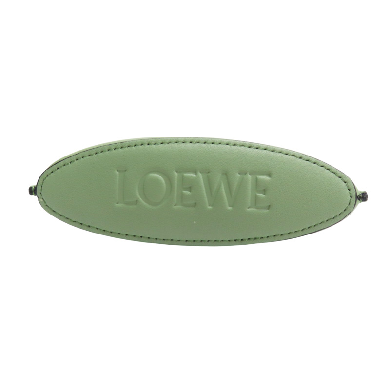 牛油果色 牛皮 Dice Pocket 肩背包【LOEWE 羅威】-3