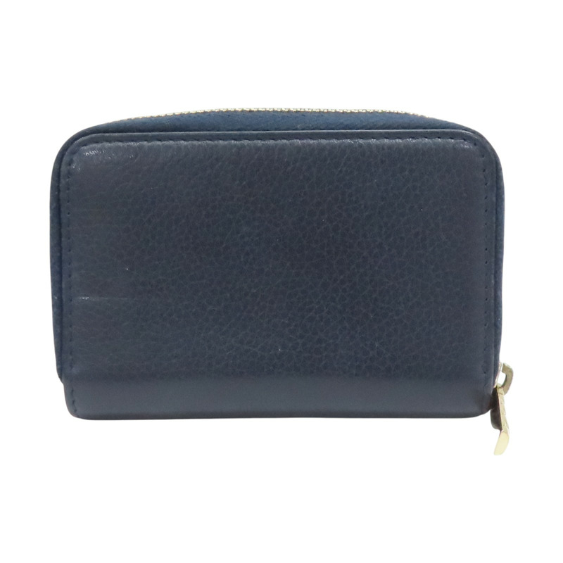 深藍色 牛皮 卡夾 零錢包 A70050 (無卡)【CHANEL 香奈兒】 A70050-1