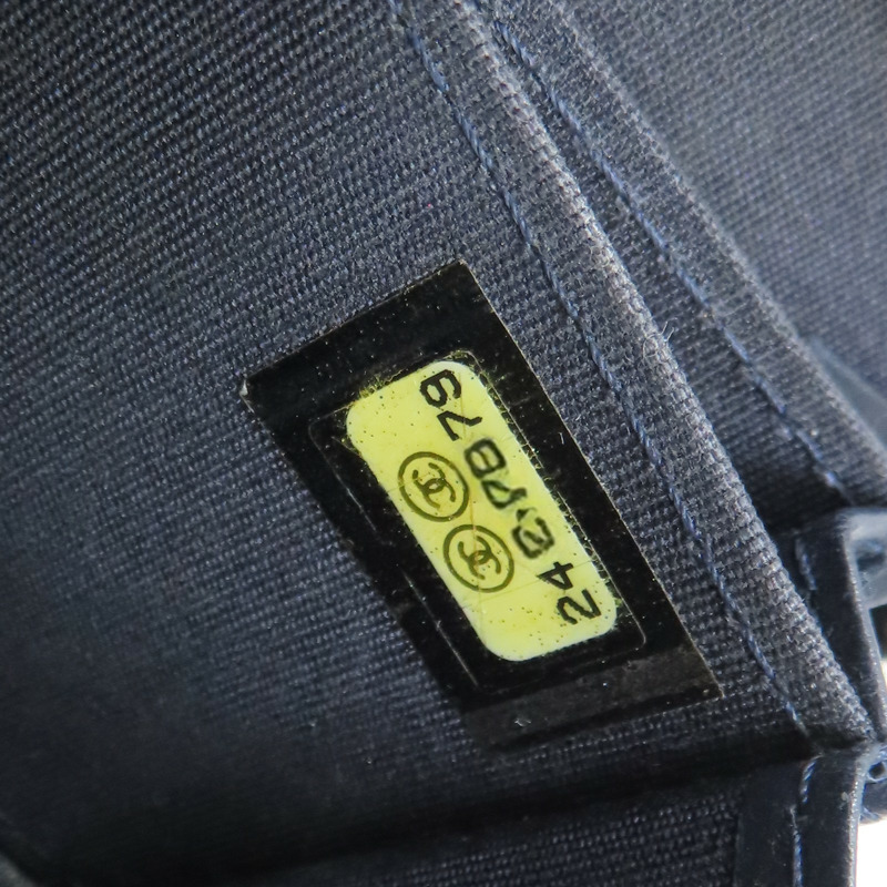 深藍色 牛皮 卡夾 零錢包 A70050 (無卡)【CHANEL 香奈兒】 A70050-7