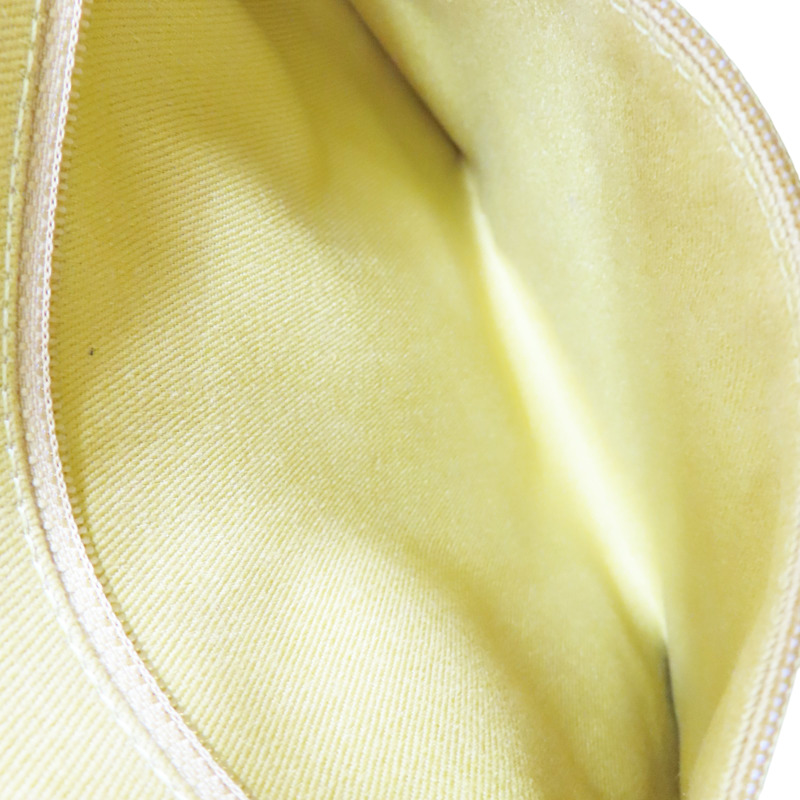 黃色 牛皮 鏈帶兩用包 銀釦【CHANEL 香奈兒】 AS0577-4