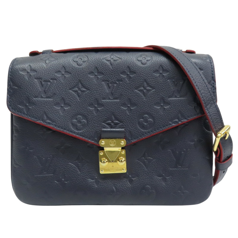 藍色 原花 皮革壓紋 Pochette Metis MM 兩用包【LOUIS VUITTON LV 路易威登】 M44071-0