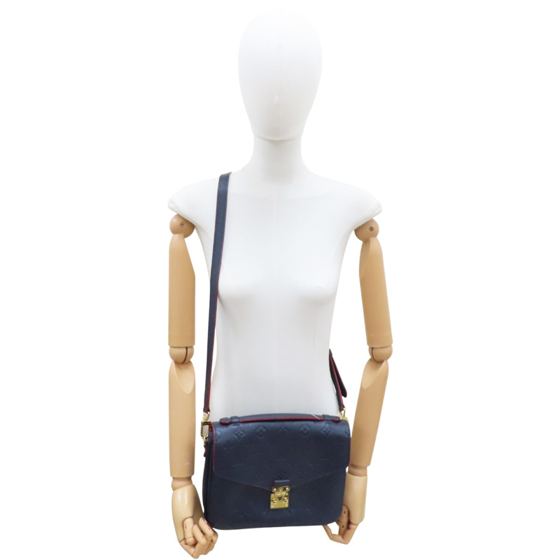 藍色 原花 皮革壓紋 Pochette Metis MM 兩用包【LOUIS VUITTON LV 路易威登】 M44071-10