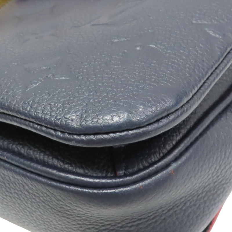 藍色 原花 皮革壓紋 Pochette Metis MM 兩用包【LOUIS VUITTON LV 路易威登】 M44071-12