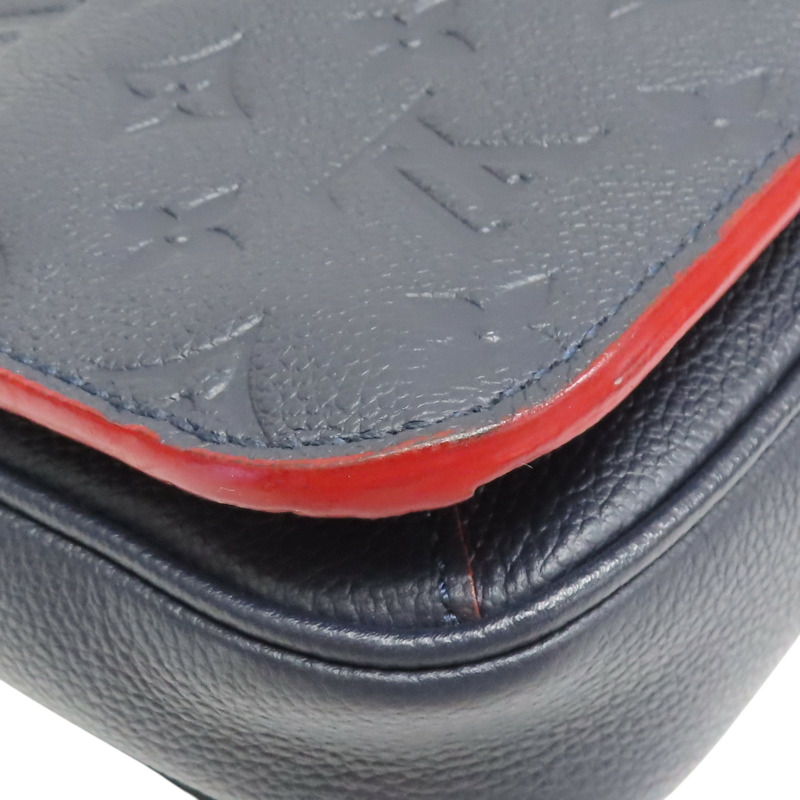 藍色 原花 皮革壓紋 Pochette Metis MM 兩用包【LOUIS VUITTON LV 路易威登】 M44071-13