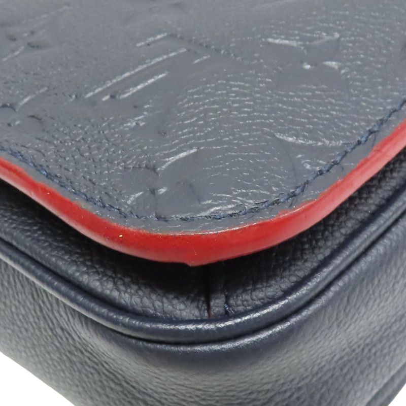 藍色 原花 皮革壓紋 Pochette Metis MM 兩用包【LOUIS VUITTON LV 路易威登】 M44071-14