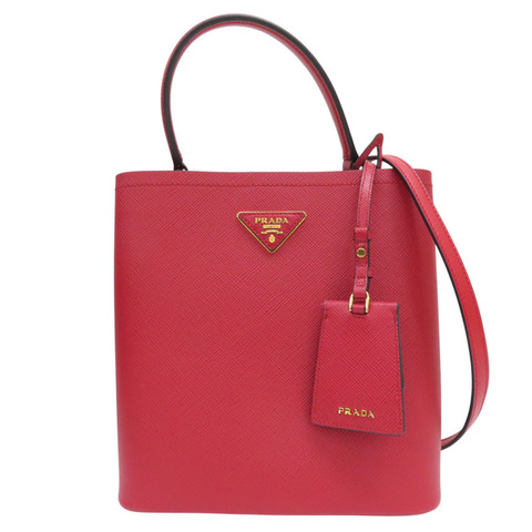 紅色 牛皮 水桶包 兩用包【PRADA 普拉達】 1BA212
