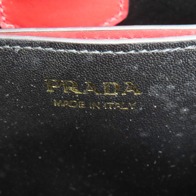 紅色 牛皮 水桶包 兩用包【PRADA 普拉達】 1BA212-5
